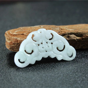 Natural Jade Emerald Butterfly Necklace Charm Jewellery Luck