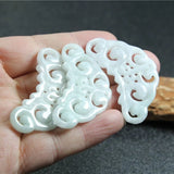 Natural Jade Emerald Butterfly Necklace Charm Jewellery Luck