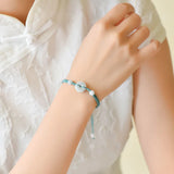 Jade Emerald Money Beads Bracelet Adjustable Bangle Charm