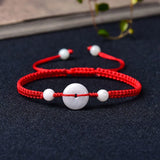 Jade Emerald Money Beads Bracelet Adjustable Bangle Charm