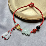 Jade Emerald Pixiu Beads Bracelet Adjustable Bangle