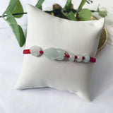Natural Jade Emerald Pixiu Beads Bracelet Adjustable Bangle