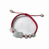 Natural Jade Emerald Pixiu Beads Bracelet Adjustable Bangle