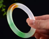 Jadeite Bangle Three-Color Bracelet Burma Jade Jewelry For Woman