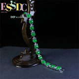 Natural Jade Ice Green Bracelet Men Women Couples Charm Gift Retro