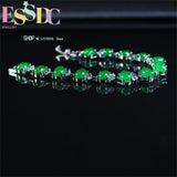 Natural Jade Ice Green Bracelet Men Women Couples Charm Gift Retro