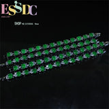 Natural Jade Ice Green Bracelet Men Women Couples Charm Gift Retro