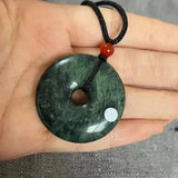 Natural Jade Hidden Jade Medicine King Stone Safety Buckle Pendant