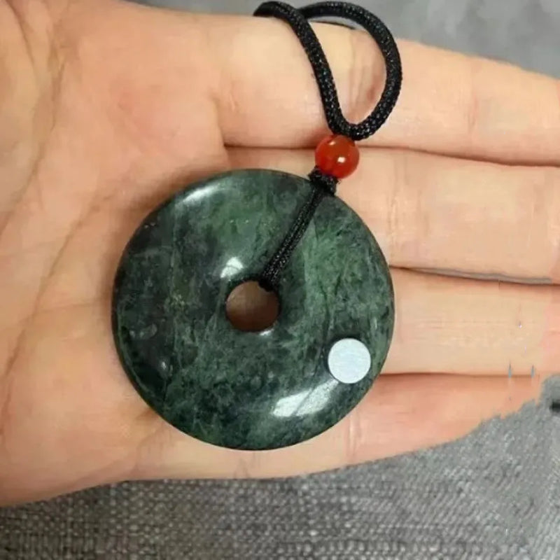 Natural Jade Hidden Jade Medicine King Stone Safety Buckle Pendant