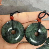 Natural Jade Hidden Jade Medicine King Stone Safety Buckle Pendant
