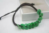Natural Green Jadeite Bracelet 6.3inchL