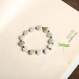 Heart-Shaped Jade Beads Bracelet for Women