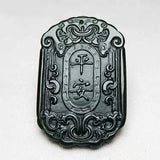 Jade Medicine King Graphite Green Jade Safe Pendant