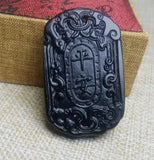 Jade Medicine King Graphite Green Jade Safe Pendant