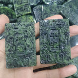 Jade Medicine King Stone Car Hanging Pendant Dragon Phoenix Evil Ward
