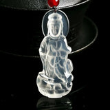 Hand-Carved Natural Jadeite Pendant Necklace Women Charm Jewelry