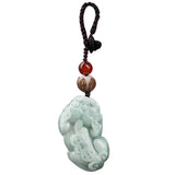 Jade Pixiu Pendant Lucky Amulet Hand Carved Necklace