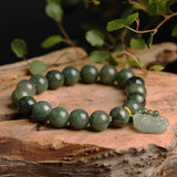 Jade Pixiu Bracelet Men Women Beads Jewelry