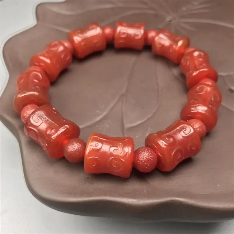 Jade Red Agate Bracelet Healing Gemstone Jewelry