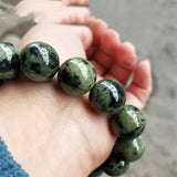 Natural Jade Tibet Tibetan Jade Medicine King Stone Round Bead Bracelet