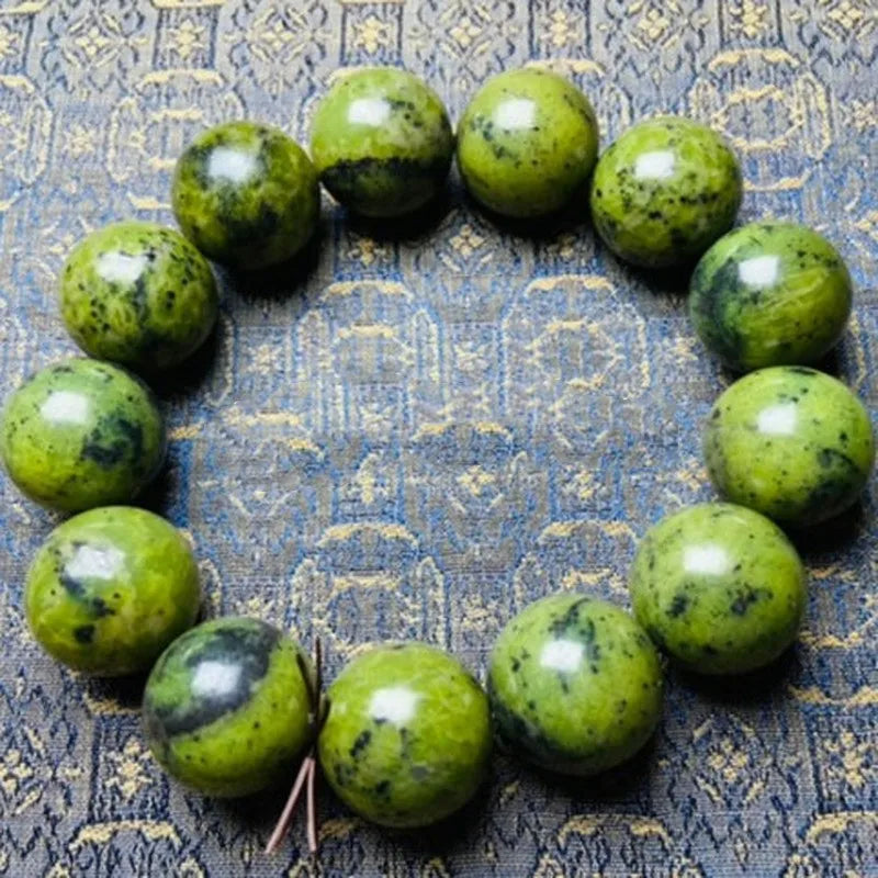 Natural Jade Tibetan Jade Medicine King Stone Bracelet Yellow Green