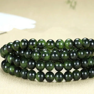 Tibetan Jade Medicine King Stone Buddha Bead Bracelet Men's Women's Hand String
