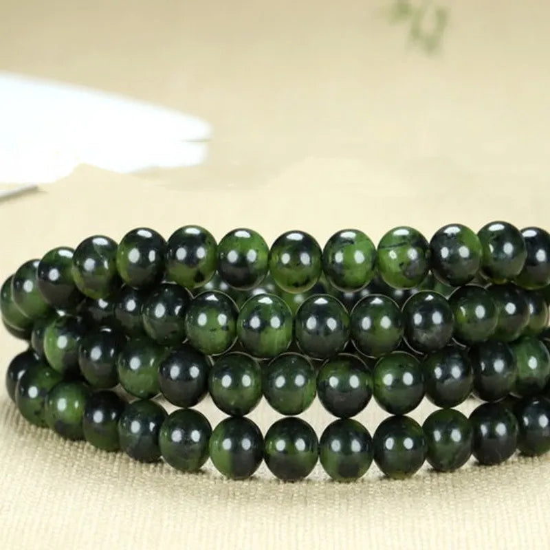 Tibetan Jade Medicine King Stone Buddha Bead Bracelet Men's Women's Hand String