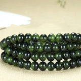 Tibetan Jade Medicine King Stone Buddha Bead Bracelet Men's Women's Hand String