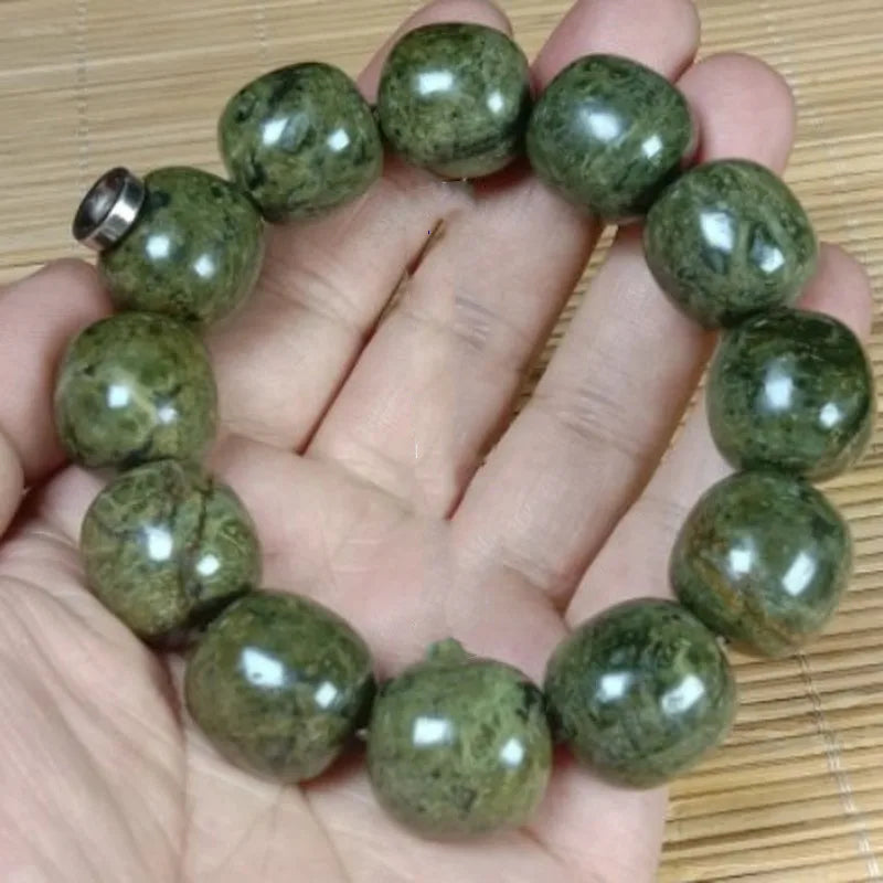 Natural Jade Tibetan Medicine King Stone Bead Bracelet Health Care Jewelry