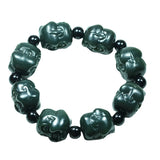 Hetian Jade Buddha Head Bracelet for Men