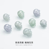 Jadeite A-goods Zodiac Pig Pendant Ice Jade Necklace Charms Jewelry