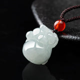 Jadeite A-goods Zodiac Pig Pendant Ice Jade Necklace Charms Jewelry