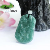 Natural Jadeite Water Carving Landscape Pendant Charm Jewelry