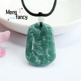 Natural Jadeite Water Carving Landscape Pendant Charm Jewelry