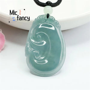 Natural Jadeite Water Ruyi Pendant Men Women Jewelry Holiday Gift