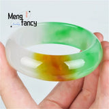 Natural Jadeite Bracelet Charms Retro Jade Bangle Fine Jewelry