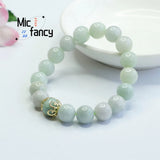 Jadeite Bracelet Ethnic Style Men Women Charms Jewelry