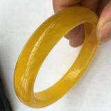 Natural Jadeite Hand Carved Round Jade Bracelet Women's Jade Bracelet