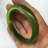 Natural Jadeite Hand Carved Round Jade Bracelet Women's Jade Bracelet