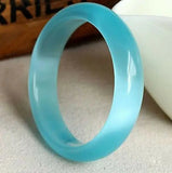 Natural Jadeite Hand Carved Round Jade Bracelet Women's Jade Bracelet