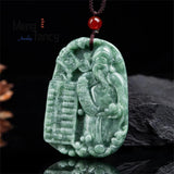 Jadeite God Of Wealth Pendant Charms Jade Jewelry Engraver Amulet Mascots