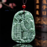 Jadeite God Of Wealth Pendant Charms Jade Jewelry Engraver Amulet Mascots