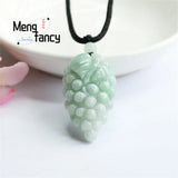 Jadeite Grape Pendant Charms Fine Jewelry Amulets Mascots Men Women Necklace