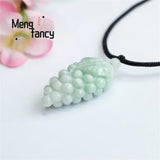 Jadeite Grape Pendant Charms Fine Jewelry Amulets Mascots Men Women Necklace
