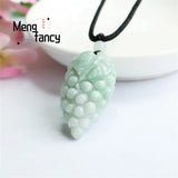 Jadeite Grape Pendant Charms Fine Jewelry Amulets Mascots Men Women Necklace