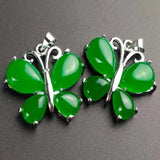Jadeite Green Jade Butterfly Lucky Rope Pendant Chakra Calming Gift