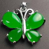 Jadeite Green Jade Butterfly Lucky Rope Pendant Chakra Calming Gift
