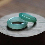 Natural Jadeite Hand Carved Jade Ring Boutique Healing Jewelry Men Women