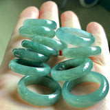 Natural Jadeite Hand Carved Jade Ring Boutique Healing Jewelry Men Women