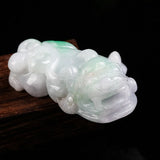 Natural Jadeite Hand-carved Brave Jade Pendant Necklace Gift